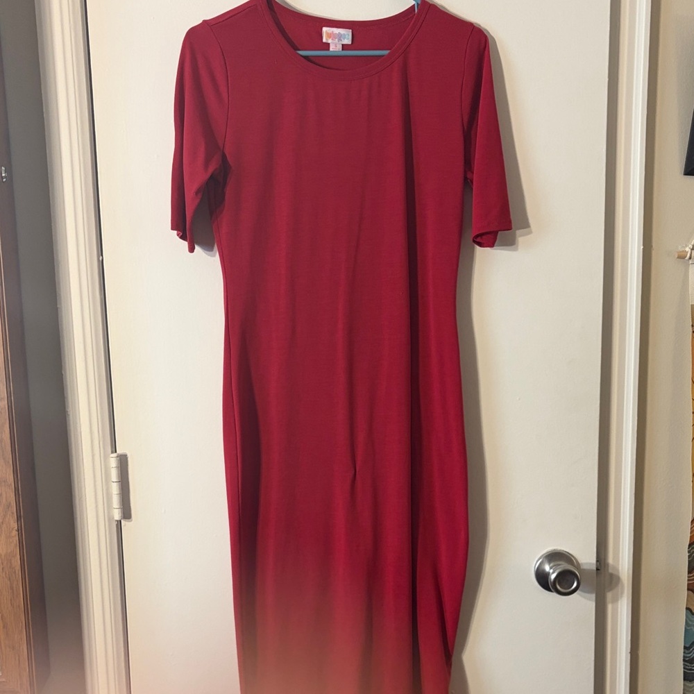 LuLaRoe Classic Red Midi Dress